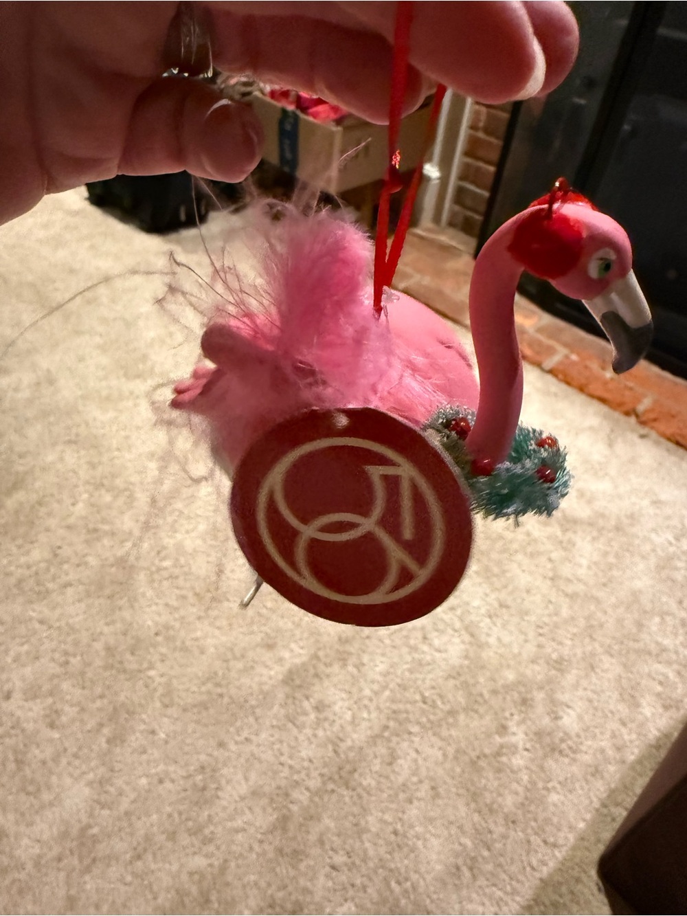 Department 56 Snowpinions Flamingling Pink Flamingo Ornament Vintage nwt